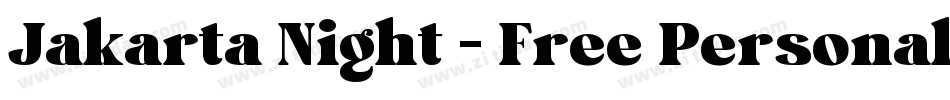 Jakarta Night - Free Personal Use字体转换